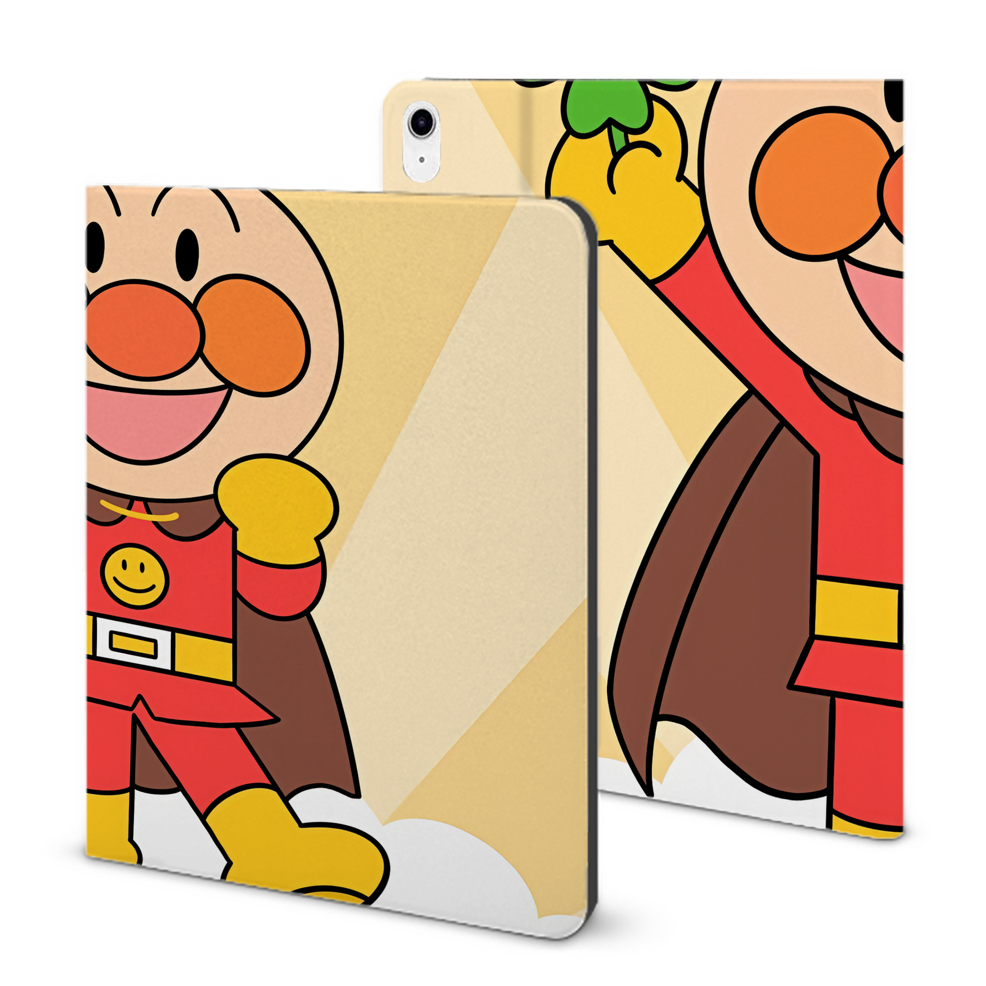 （画像用） アンパンマン Anpanman IPad ケース ブック型 PUレザー TPU 耐衝撃 軽量 薄型 ペン収納なし 全面保護 IPad 各モデル対応